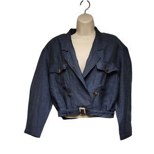 Liz Claiborne Mortocyle Jacket Size 6 Color Blue